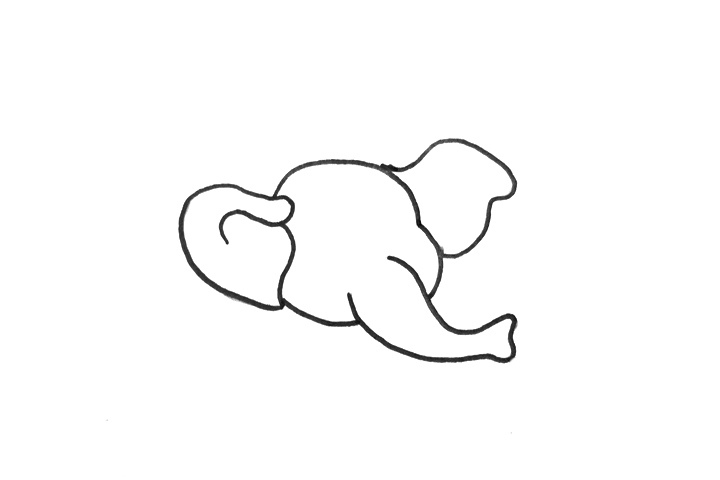 可爱大象怎么画简单-图1