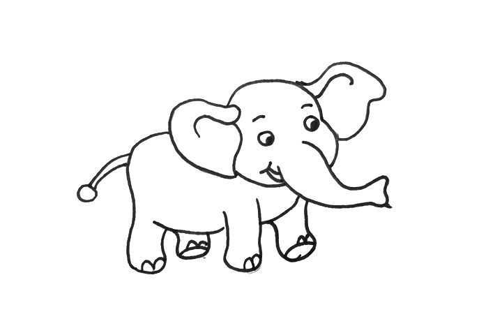 可爱大象怎么画简单-图3
