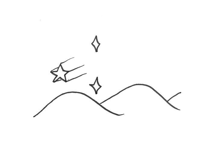 流星雨风景怎么画-图2