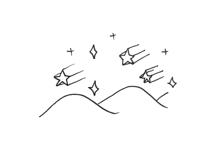 流星雨风景怎么画-图3