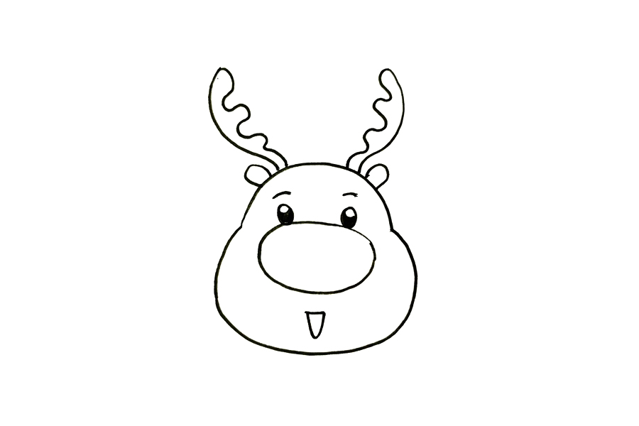 驯鹿怎么画简单可爱-图2