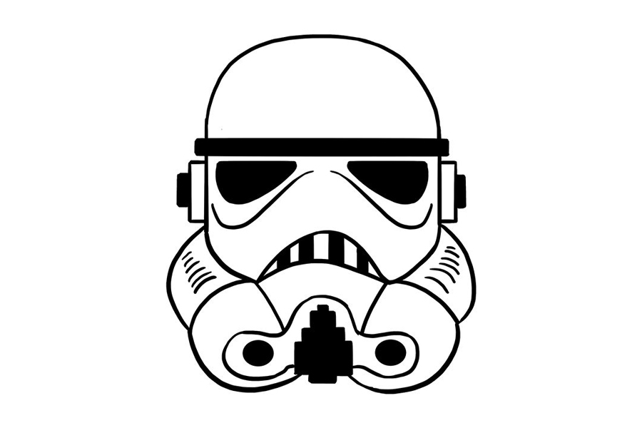 如何画冲锋队头盔