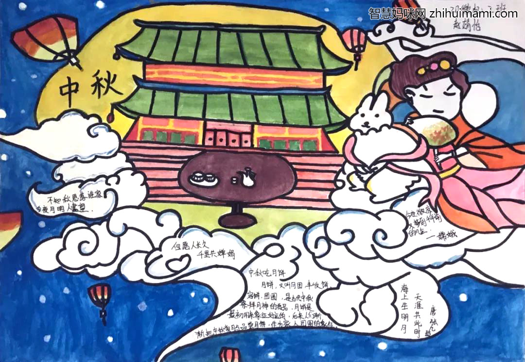 庆中秋手抄报怎么画-图2