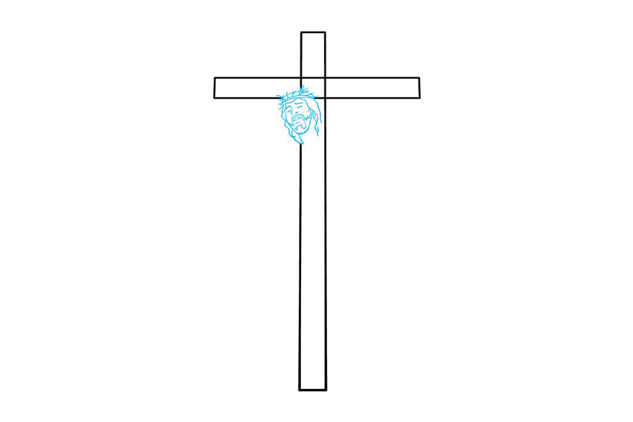 十字架上的耶稣怎么画-图3