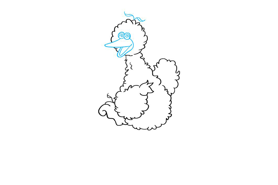 芝麻街大鸟怎么画-图6