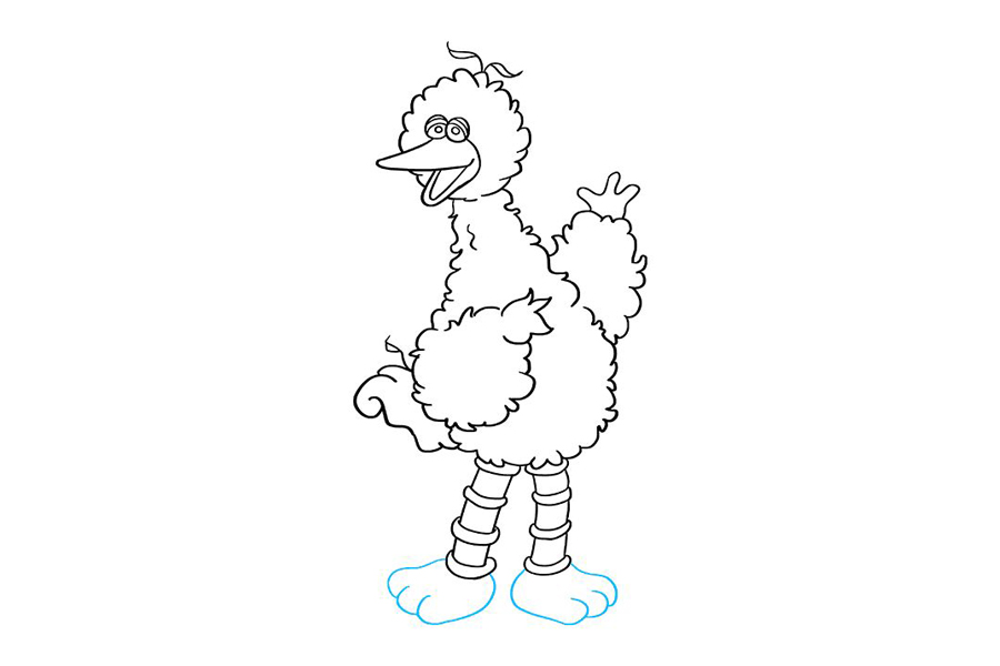 芝麻街大鸟怎么画-图9