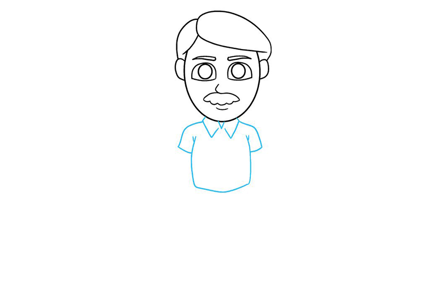 卡通爸爸怎么画-图5