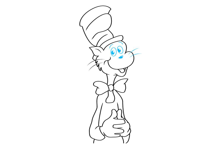 帽子里的猫怎么画-图8