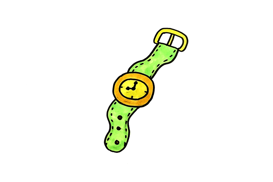 简单漂亮的手表怎么画