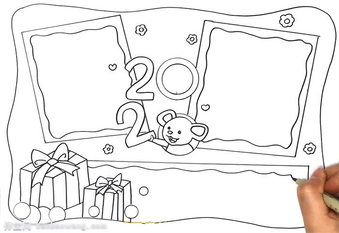 迎接我的2020手抄报教程-图2