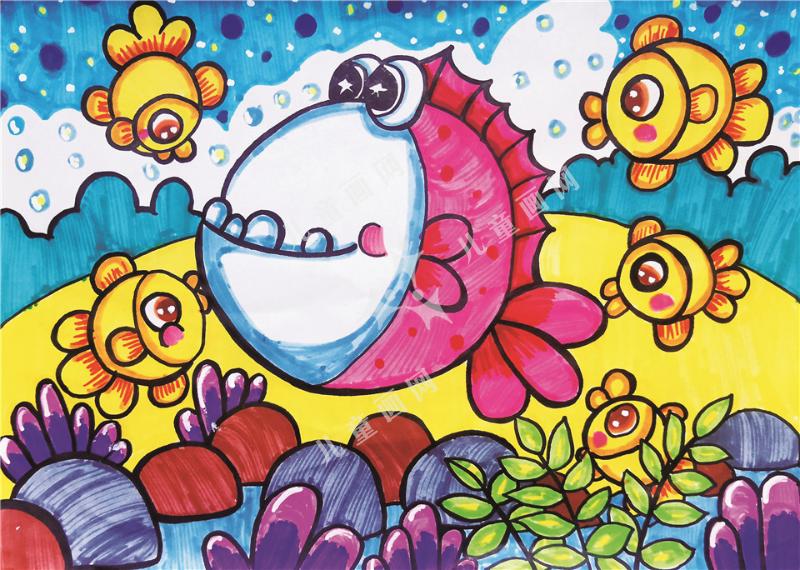 海底大世界儿童画欣赏