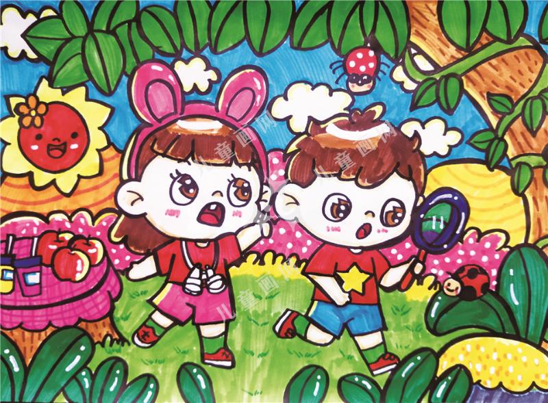 探索自然儿童手绘