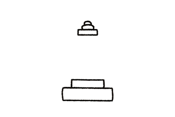 步骤2：上面方框帽戴上。