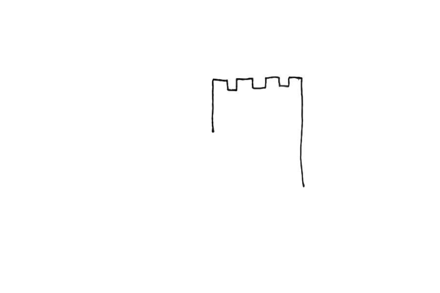 国庆节绘画素材 万里长城怎么画-图1