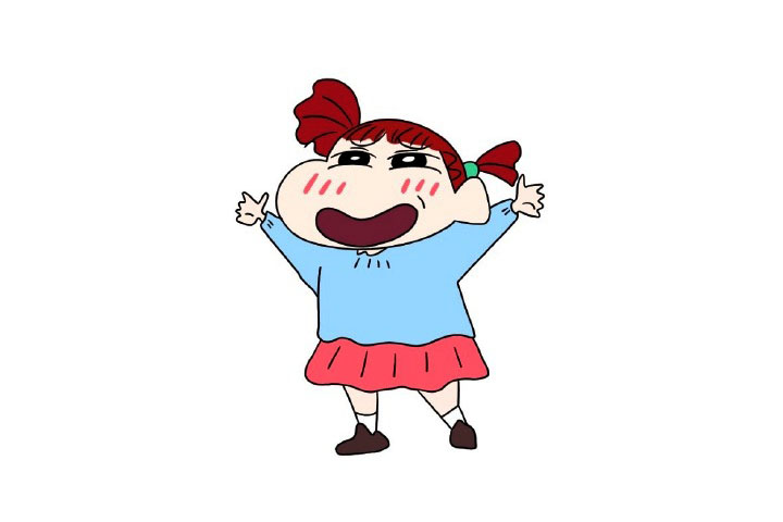 步骤5：线稿完成开始上色。