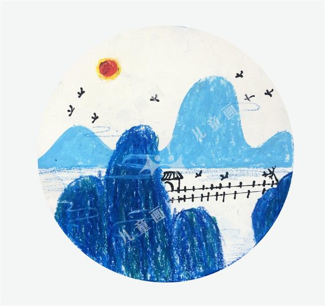 日出儿童创意画欣赏