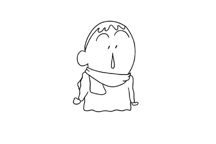 步骤3：加上可爱的身体。