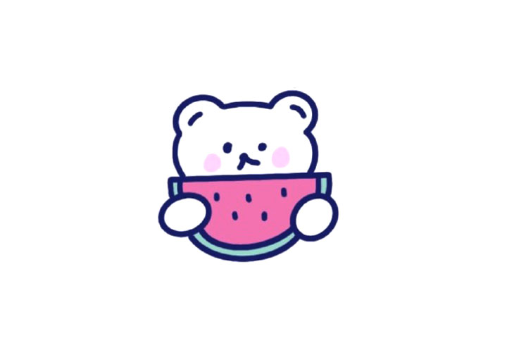 可可爱爱小熊和食物的搭配简笔画图片-图3