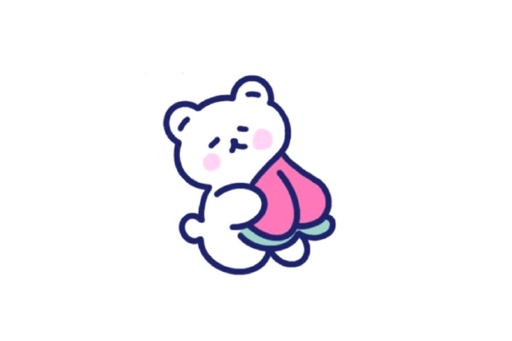 可可爱爱小熊和食物的搭配简笔画图片-图6