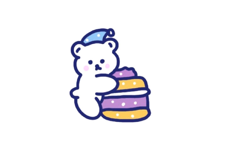 可可爱爱小熊和食物的搭配简笔画图片-图8