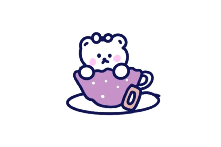 可可爱爱小熊和食物的搭配简笔画图片-图9