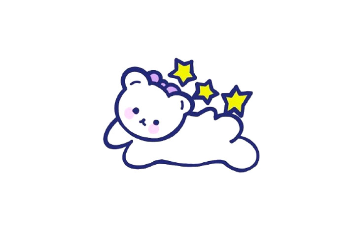 超可爱节日小熊简笔画图片-图2