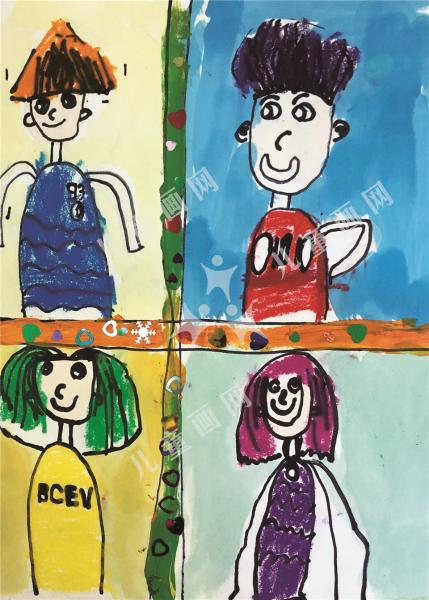 彩色头发创意画