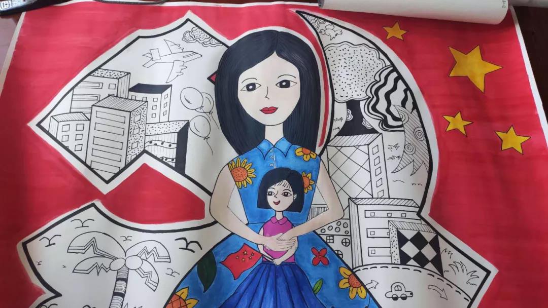 我爱祖国母亲绘画图片-图3