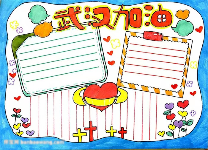 关于武汉加油的手抄报怎么画