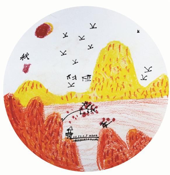 秋景绘画作品
