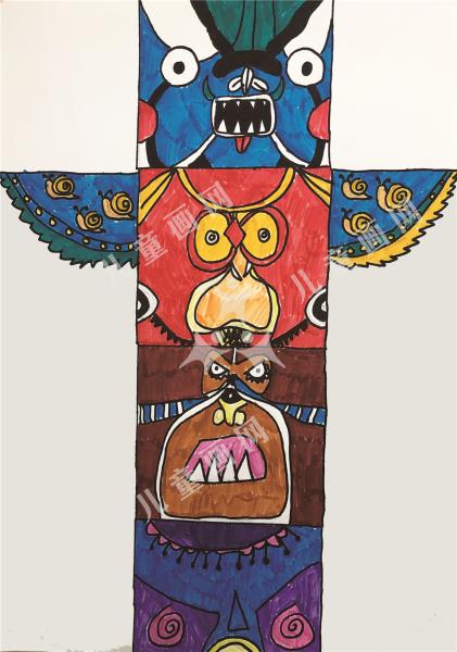 装饰柱创意绘画