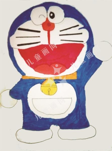 卡通机器猫绘画作品