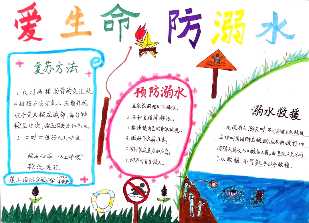 珍爱生命预防溺水手抄报一等奖-图5