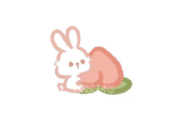 兔兔水蜜桃怎么画-图3