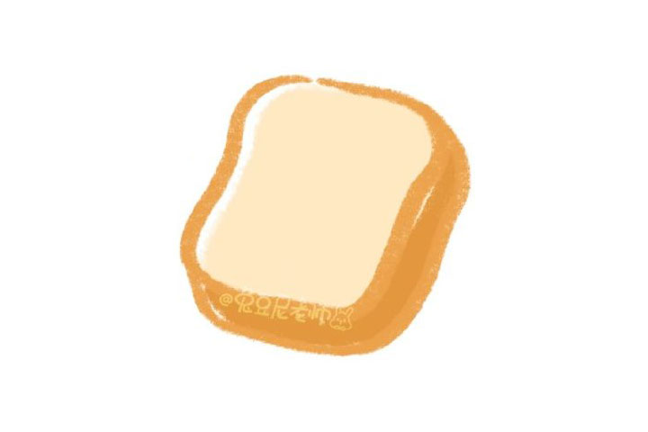 煎蛋吐司怎么画-图2