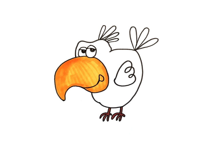 卡通乌鸦怎么画-图4