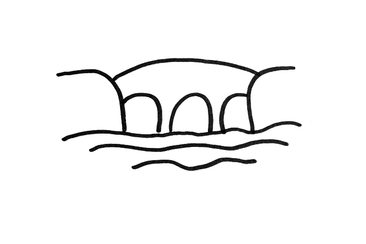 拱桥风景怎么画-图2