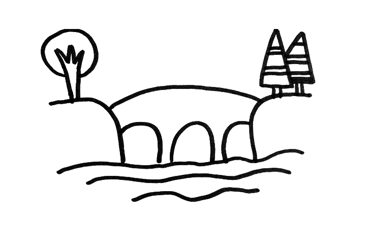 拱桥风景怎么画-图3