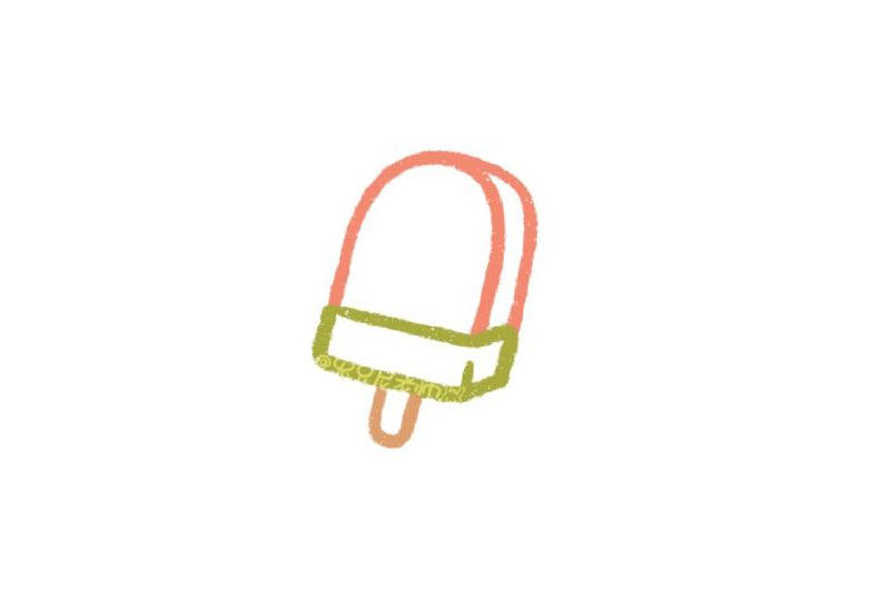 西瓜冰棒怎么画-图1