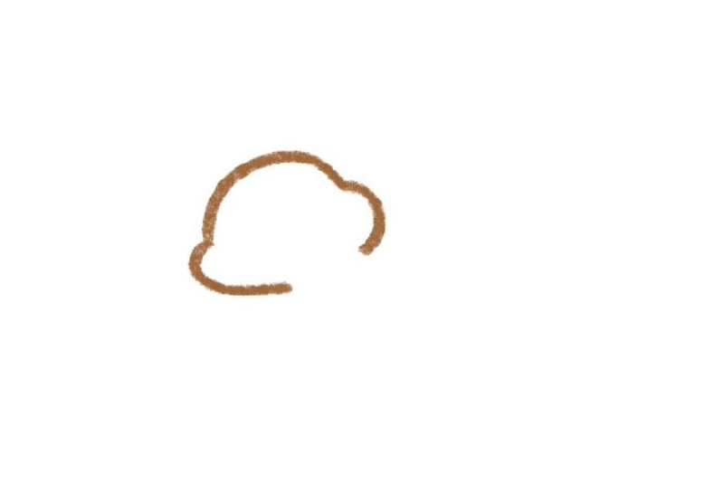 趴着的小熊怎么画-图1