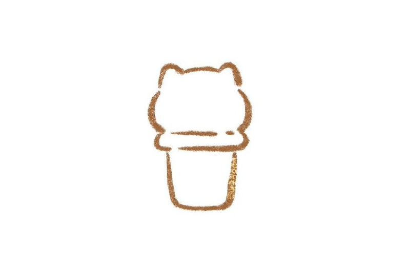 猫猫雪顶怎么画-图1