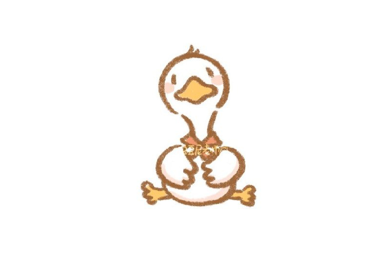 可爱大鹅怎么画