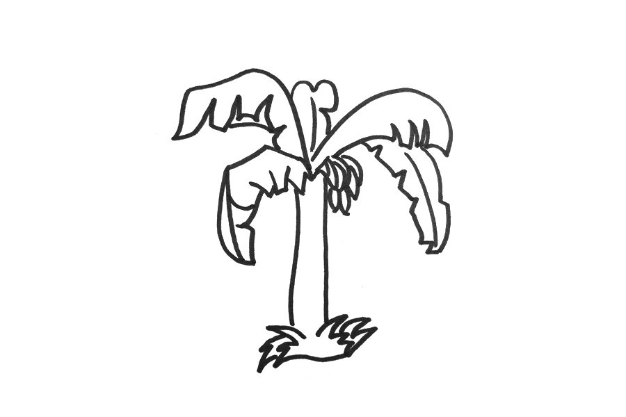 香蕉树怎么画-图3