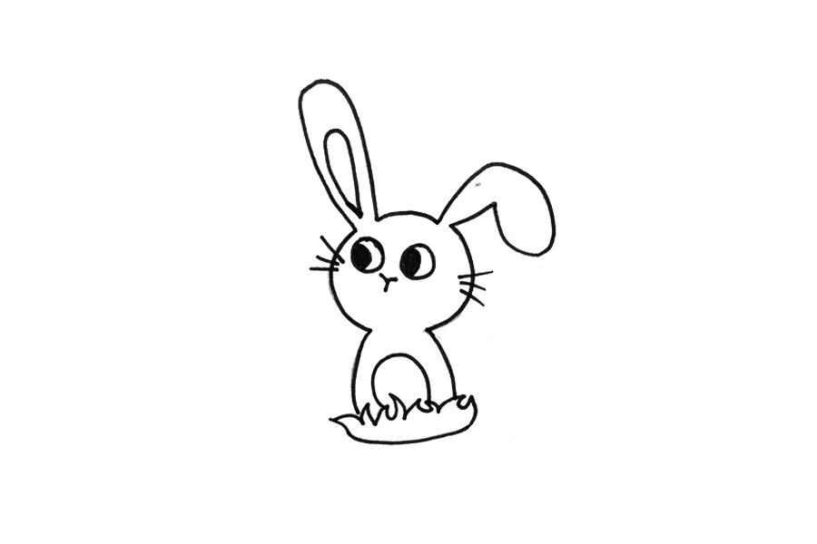 小白兔怎么画可爱简单-图3
