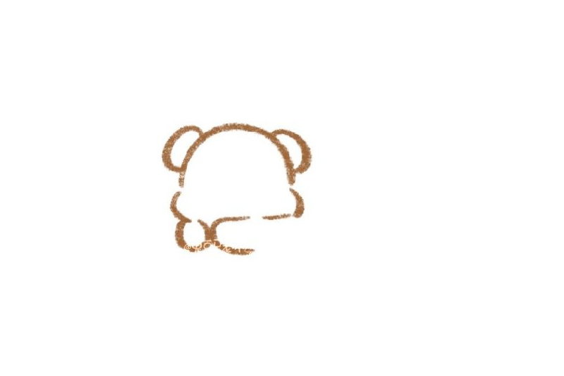 趴趴小熊怎么画-图1