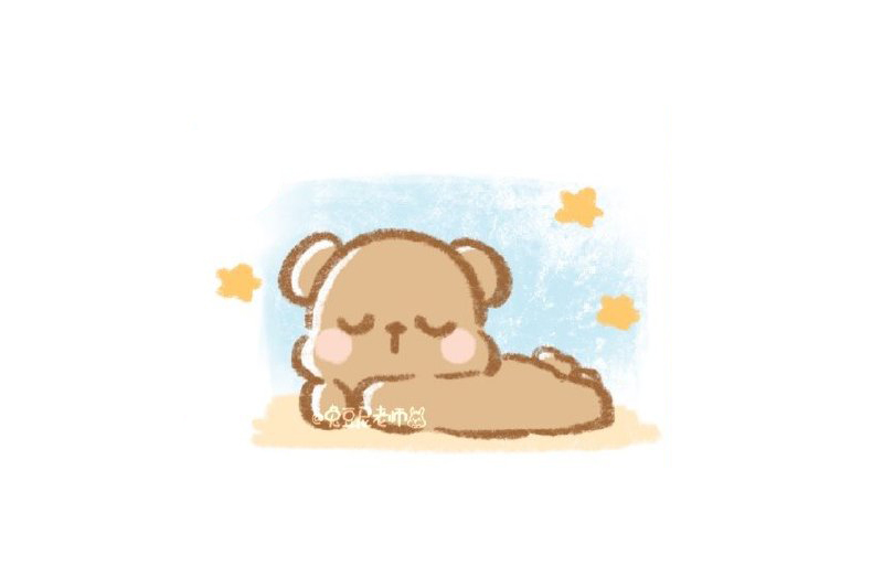 趴趴小熊怎么画