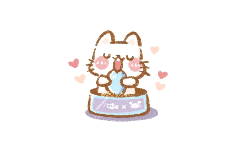 馋嘴小猫咪怎么画