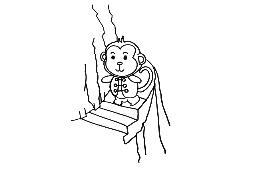 猴子下山怎么画-图4
