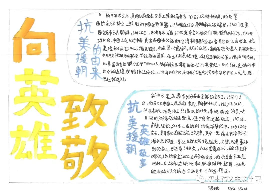 抗美援朝手抄报内容-致敬最可爱的人-图4