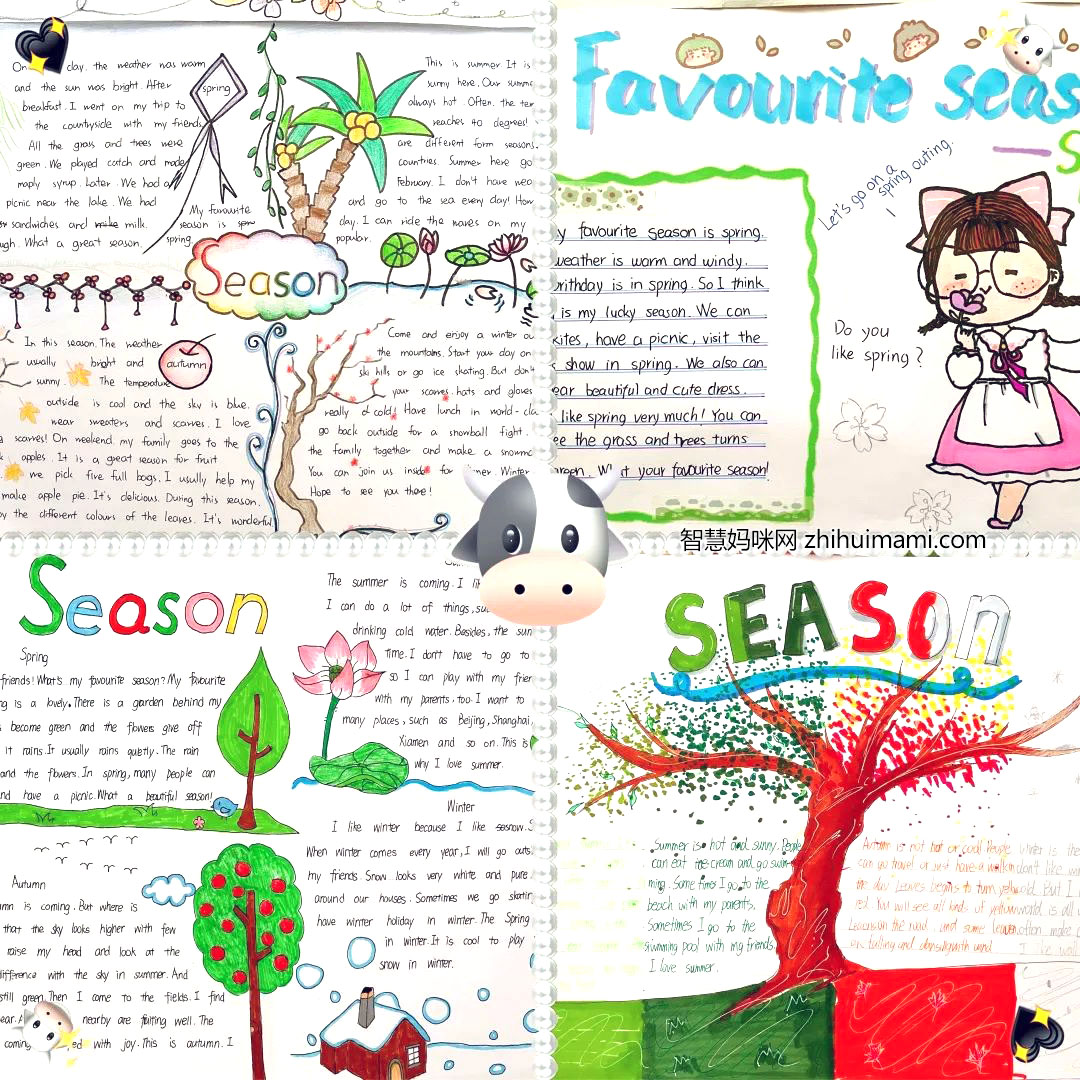 一组简单又漂亮的英语手抄报-图5